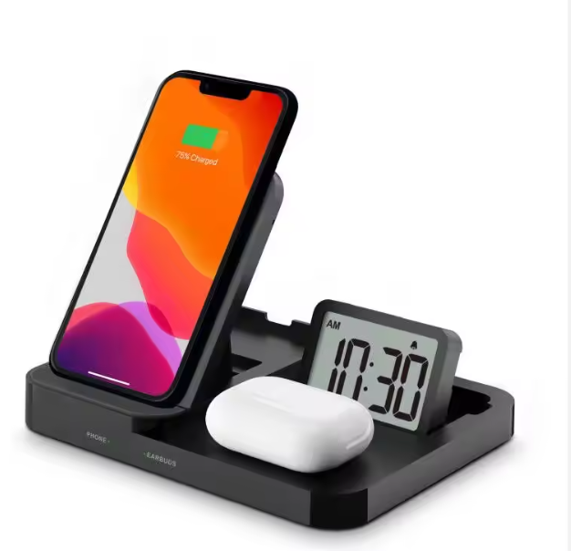4-in-1 Smart Portable Phone Foldable Stand Fast Charging Station Dock 10W Wireless Charger Stand